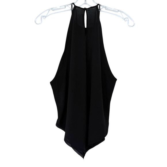 Zara Scarf Tank Top Sleeveless Flowy Blouse Size Medium Black NWT - Picture 6 of 10